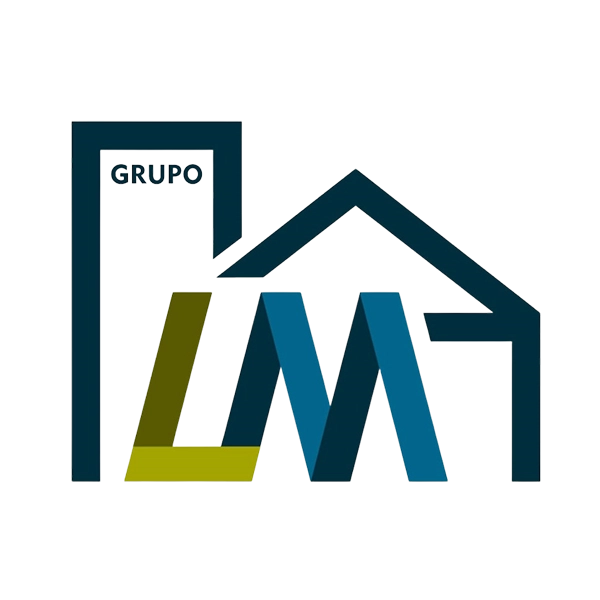 arte com uma casa e as letras l e m